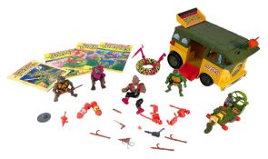 NINJA TURTLES - VINTAGE PLAYMATES PARTY WAGON & FIGURES