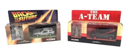 DIECAST - CORGI THE A TEAM & BACK TO THE FUTURE MODELS