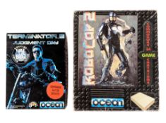 RETRO GAMING - COMMODORE 64 TERMINATOR 2 & ROBOCOP 2 CASSETTE TAPES