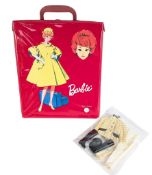 BARBIE - VINTAGE 1960s GERMAN MATTEL VINYL CARRY CASE & OUTFIT