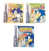 RETRO GAMING - X3 NINTENO GAME BOY ADVANCE SONIC GAMES