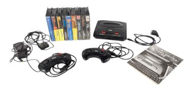 RETRO GAMING - SEGA MEGA DRIVE II GAMING CONSOLE & x9 GAMES