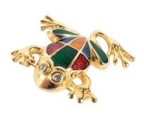COSTUME JEWELLERY BROOCH IN THE FORM OF A FROG