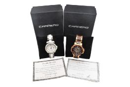 A PAIR OF CARRERO GENTLMAN'S WRISTWATCHES