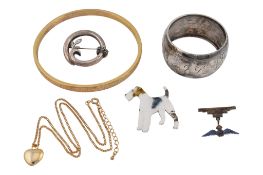 COLLECTION OF SILVER & ROLLED GOLD JEWELLERY