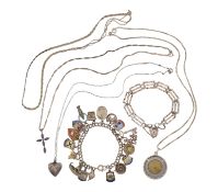 COLLECTION OF SILVER & METAL JEWELLERY