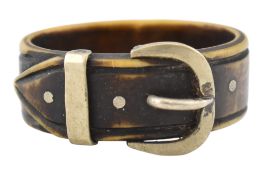 19TH CENTURY HORN BUCKLE RING