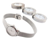 PHILIPPI TRIO WEATHER STATION CLOCK & A STAINLESS STEEL CALVIN KLEIN WATCH