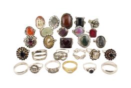 COLLECTION OF SILVER 925 DRESS RINGS