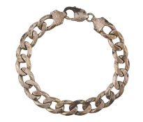 ITALIA HALLMARKED 925 SILVER CURB LINK CHAIN BRACELET