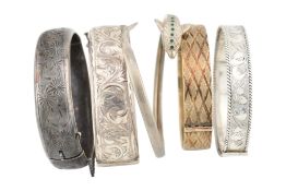 COLLECTION OF SILVER BANGLES