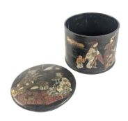 19TH CENTURY JAPANESE PAPIER MACHE POT