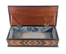 19TH CENTURY PARQUETRY INLAID GLOVE BOX