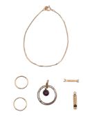 COLLECTION OF 9CT GOLD JEWELLERY