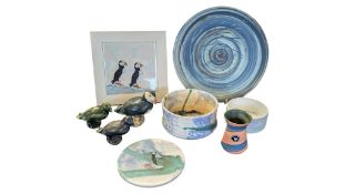 JOHN BOURDEAUX POTTERY - COLLECTION OF CONTEMPORARY SEASIDE INTEREST CERAMICS