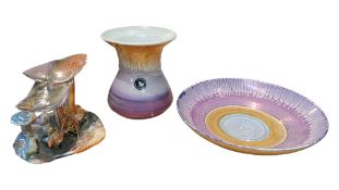 JOHN BOURDEAUX POTTERY - THREE CONTEMPORARY CERAMIC PIECES