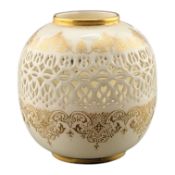 ROYAL WORCESTER - 1917 PIERCED PORCELAIN POT