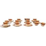 19TH CENTURY VICTORIAN TWELVE PERSON BONE CHINA TEA SERVICE