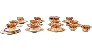 19TH CENTURY VICTORIAN TWELVE PERSON BONE CHINA TEA SERVICE