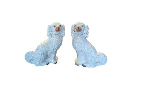 PAIR OF 19TH CENTURY STAFFORDSHIRE DOGS