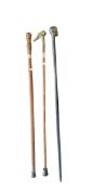 COLLECTION OF THREE WALKING STICKS