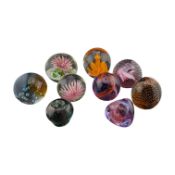 COLLECTION OF MID CENTURY GLASS PAPERWEIGHTS