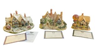 LILLIPUT LANE - THREE UNBOXED LATE 20TH CENTURY RESIN COTTAGE FIGURES