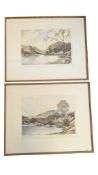 JAMES PRIDDEY (1916-1980) - TWO 20TH CENTURY LAKE DISTRICT AQUATINTED COLOURED ETCHINGS