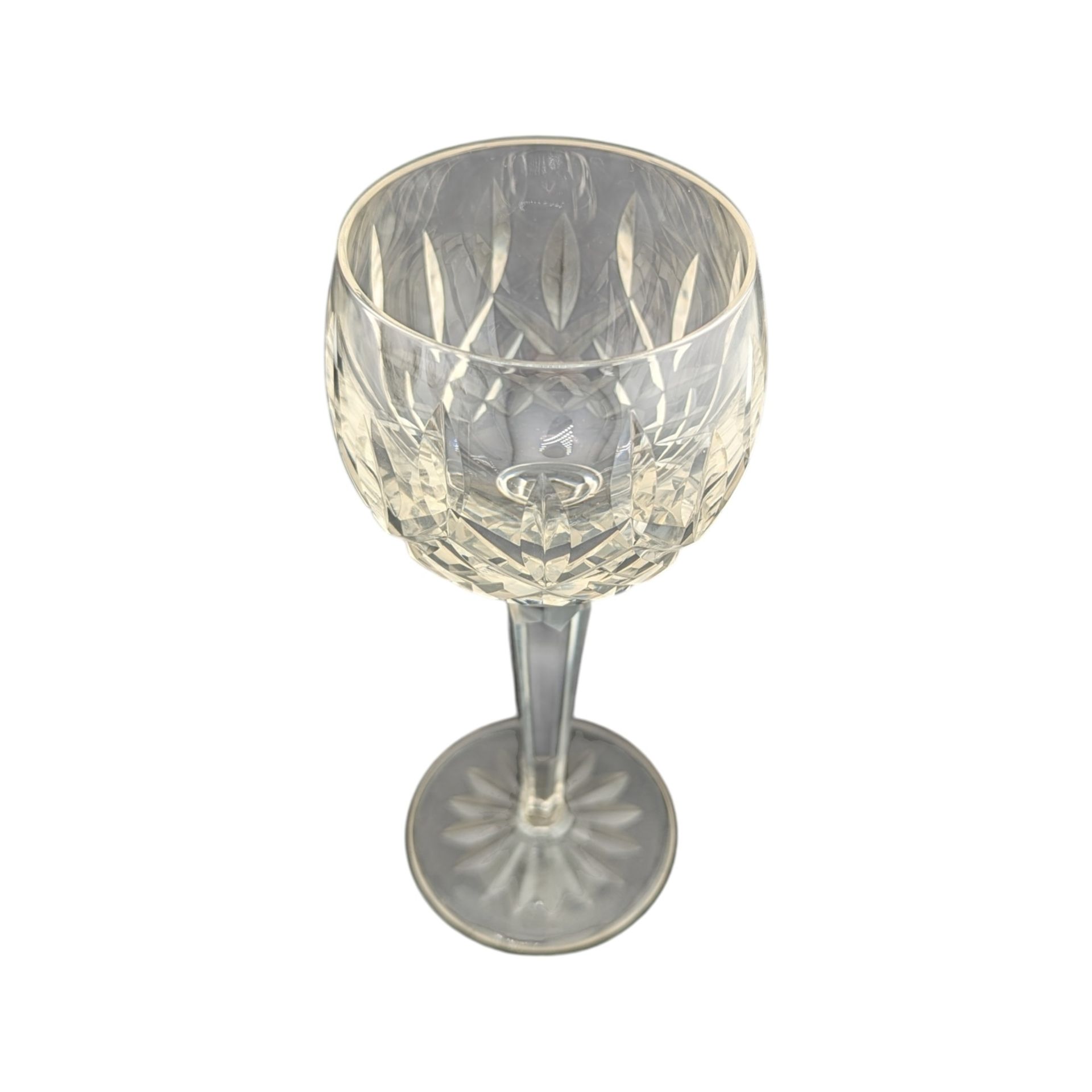 WATERFORD, IRELAND - SIX MID CENTURY CUT CRYSTAL WINE GLASSES - Image 5 of 5