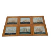 WEDGWOOD - SIX 20TH CENTURY BOXED CLIPPER PLAQUES