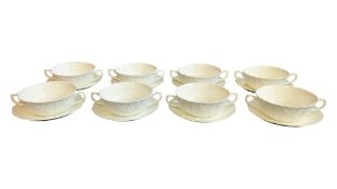 COALPORT - COLLECTION OF EIGHT LATE 20TH CENTURY COUNTRYWARE CHINA SOUP BOWLS