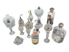 COLLECTION OF 20TH CENTURY VINTAGE EMPTY GLASS PERFUME AND BEAUTY BOTTLES