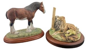 BORDER FINE ARTS - TWO LATE 20TH CENTURY RESIN ANIMAL FIGURES