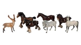 COLLECTION OF 20TH CENTURY VINTAGE PORCELAIN ANIMAL FIGURINES