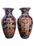 PAIR OF LATE 19TH CENTURY JAPANESE IMARI VASES