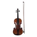 18TH CENTURY JOSEF GUARNERIUS FECIT VIOLIN WITH BOW