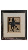 WILLIAM NICHOLSON (1872-1949) - LATE 19TH CENTURY K IS FOR KEEPER LITHOGRAPH