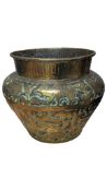 LATE 19TH / EARLY 20TH CENTURY PERSIAN BRASS REPOUSSE PLANTER