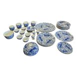 ROYAL CROWN DERBY - PEACOCK - 19TH/20TH CENTURY PORCELAIN TEA SERVICE