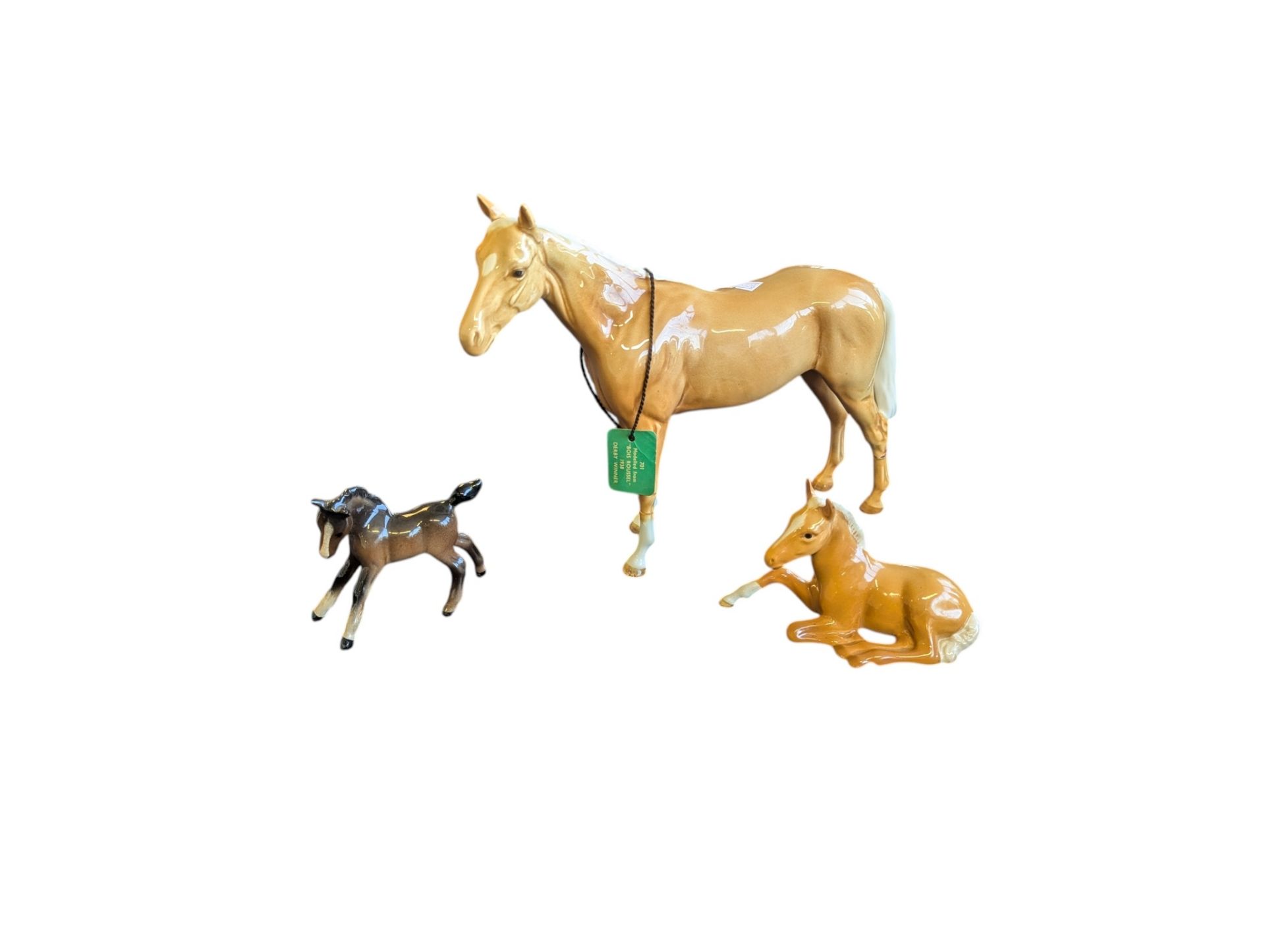 BESWICK - THREE VINTAGE 20TH CENTURY PORCELAIN HORSES