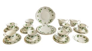 COLCOUGH - VINTAGE 20TH CENTURY BONE CHINA IVY PATTERN TEA SERVICE