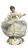 19TH CENTURY PORCELAIN CHINA LACE WORK FIGURE