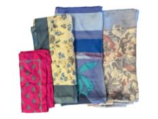 COLLECTION OF FOUR LATE 20TH CENTURY LIBERTY OF LONDON SILK SCARVES