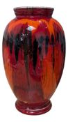 POOLE POTTERY - LATE 20TH CENTURY STUDIO VOLCANO VASE