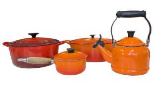 LE CREUSET, FRANCE - COLLECTION OF VINTAGE 20TH CENTURY STONEWARE COOKING POTS