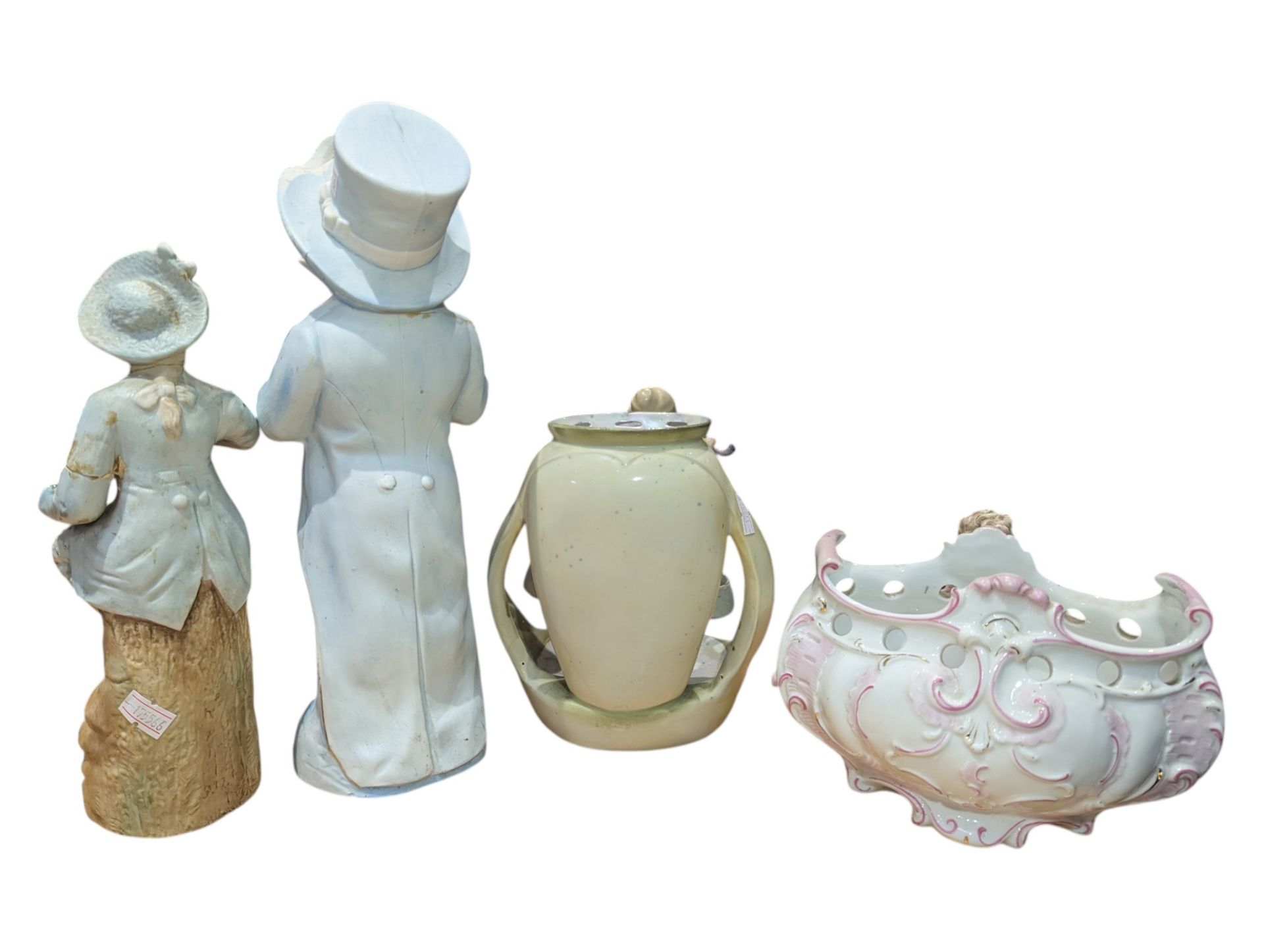 FOUR 20TH CENTURY CONTINENTAL PORCELAIN ORNAMENTAL FIGURES - Image 6 of 7