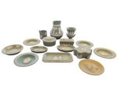 WEDGWOOD - COLLECTION OF JASPERWARE DECORATIVE ITEMS