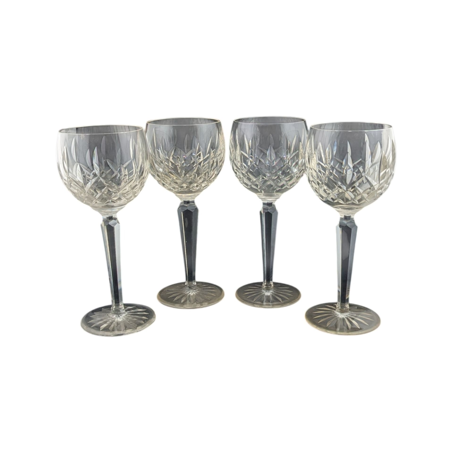 WATERFORD, IRELAND - SIX MID CENTURY CUT CRYSTAL WINE GLASSES - Image 2 of 5