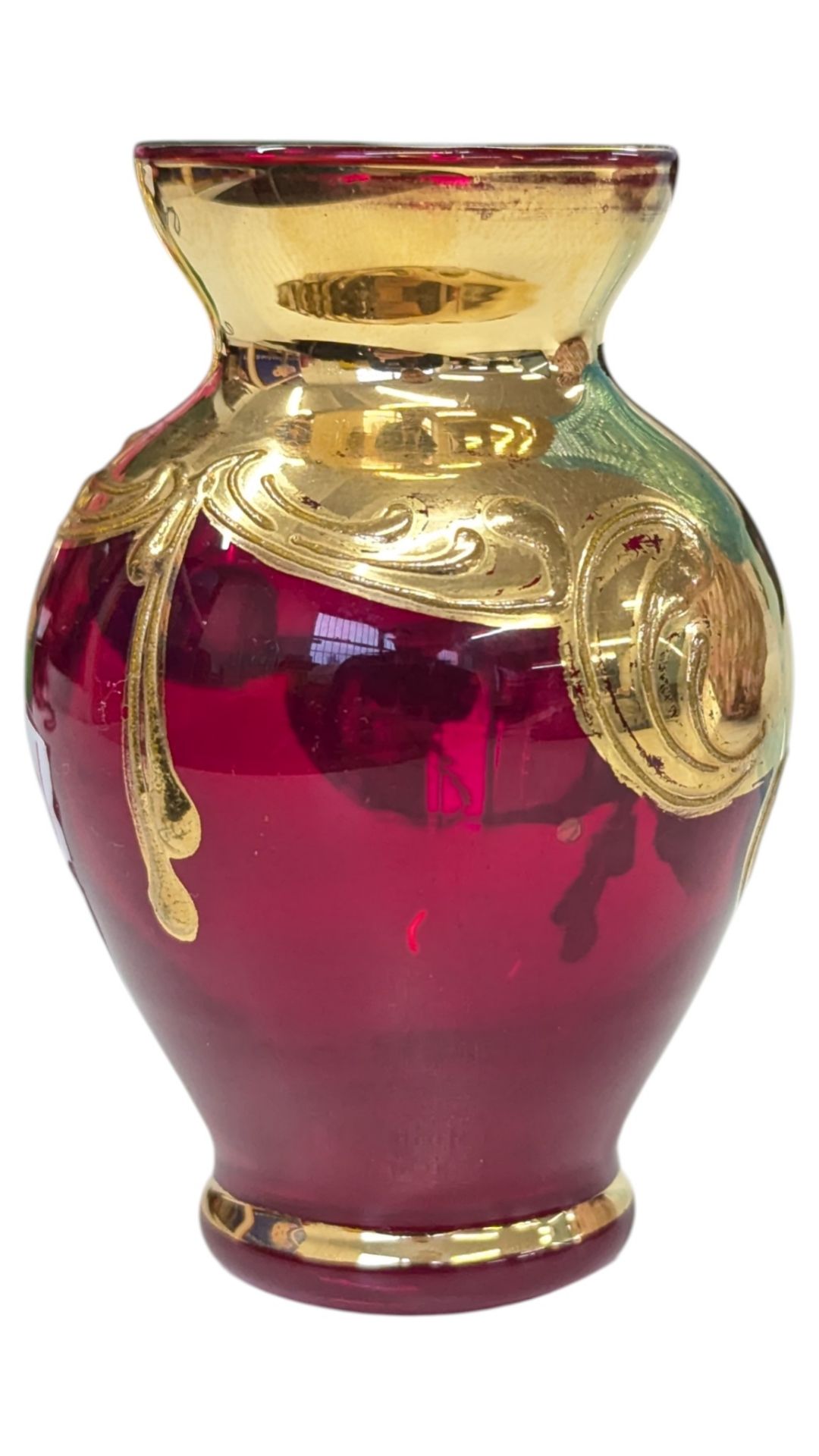 PAIR OF 20TH CENTURY TRE FUOCHI VENETIAN GLASS BUD VASES - ONE SIGNED - Image 3 of 4