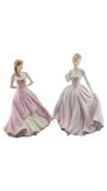 COALPORT - TWO LATE 20TH CENTURY LIMITED EDITION BONE CHINA FIGURES OF LADIES